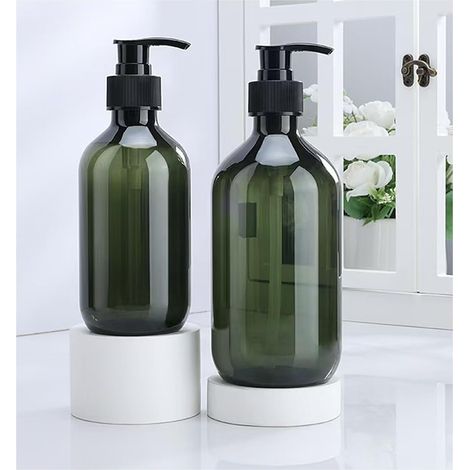 Distributeur de savon 500 ml, distributeur à pompe, distributeur de liquide vaisselle pour cuisine, distributeur de savon pour les mains pour salle de bain, plan de travail, cuisine (2 pièces, vert) (1/5)