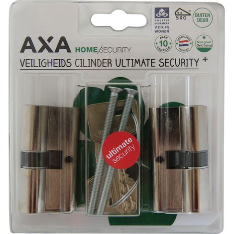 AXA Knaufzylinderschloss - 30/30 mm - Komfortsicherheit - vernickelter Sicherheitszylinder - inkl. 3 (wendbarer) Schlüssel (1/5)