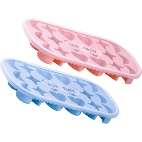 Bac à Glaçons Flexible en Silicone et Pp 2 Pièces avec Couvercle 18 (1/5)