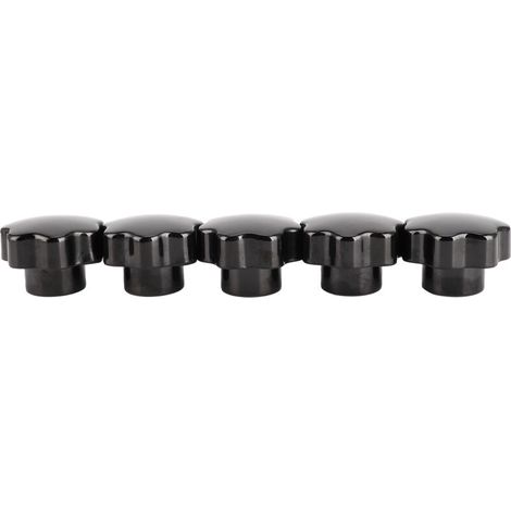 Lot de 5 poignées à molette 7 étoiles avec noyau en laiton pour outils et équipements industriels M10x50 (1/5)