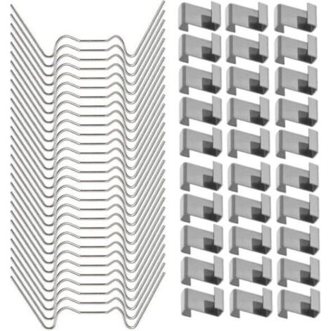 Pair Lot de 100 pinces de serrage pour serre en verre, en acier inoxydable, pour fenêtre de serre (1/5)