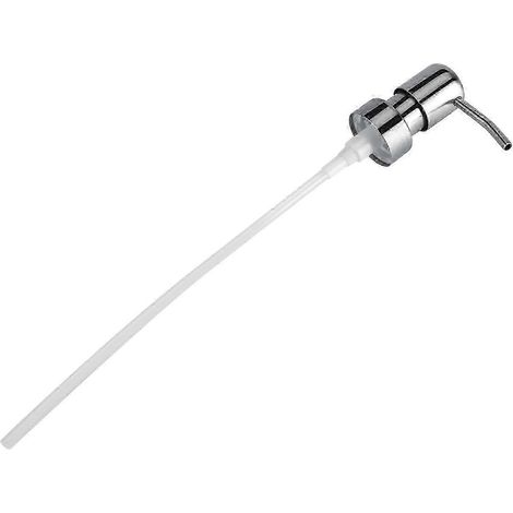 Pompe à savon et shampoing Smedbo 2025 en acier inoxydable, finition argent/blanc (1/5)