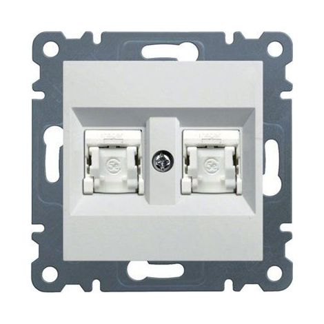 Lumina Conector doble para ordenador RJ45 cat. 6 UTP blanco WL2160