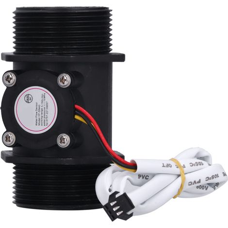 Capteur de débit d'eau YF-DN40, débitmètre à turbine en plastique, utilisé dans les distributeurs d'eau de chauffe-eau, avec interface à filetage mâle G1.5in, 5-150L/min (1/5)