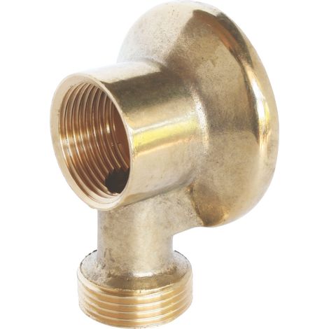 Applique murale laiton brut pour robinet de puisage - Mâle 3/4" Femelle 3/4 (1/4)