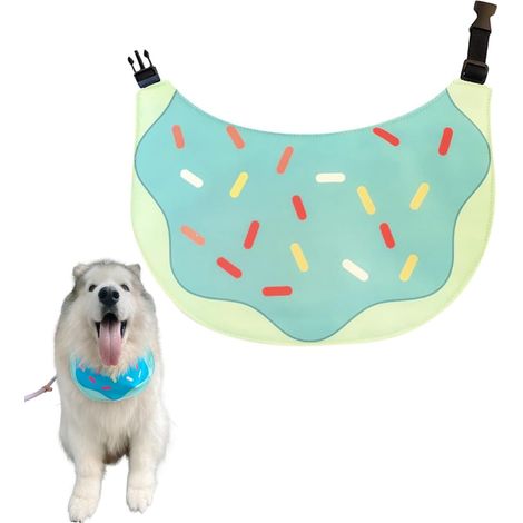Chien Mignon Bandana Cartoon Donuts Pet Dog Cat Bib Bandana Imperméable Foulard Pet Bavoir pour Moyenne À Chiens De Grande Taille Réglable Pet Bandana Golden Retriever Alaska Samoyède (1/5)