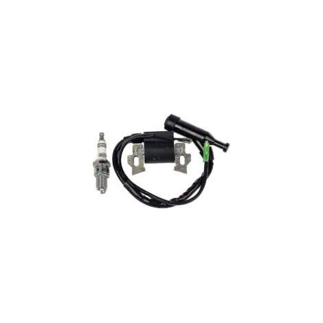 Zündspule mit Zündkerze, kompatibel mit Honda GX110, GX120, GX140, GX160 und GX200 5,5 PS und 6,5 PS Rasenmäher-Generatormotoren