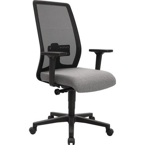 Sillón giratorio sincrónico grisclaro/negro 430-540mm con respaldo capacidad 110kg TOPSTAR (1/2)