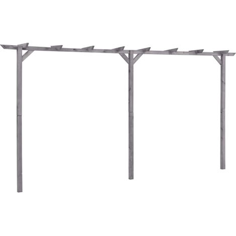 Garten-Pergola Grau 400x40x205 cm Imprägniertes Kiefernholz
