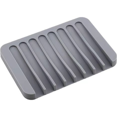 1 Seifenschale, Seifenhalter, Badezimmer-Seifenschale, Silikon-Seifenschale, Küchen-Seifenschale, Dusch-Seifenschale, für Badezimmer, Küche (Grau) (1/5)