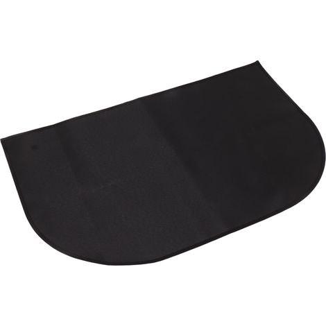 Tapis demi-rond ignifugé en fibre de verre double couche, antidérapant, protection de sol, 50 x 100 cm (19,7 x 39,4 po).