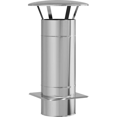 Extensión de Chimenea Plateado 35 x 35 x 65 cm Acero inoxidable vidaXL