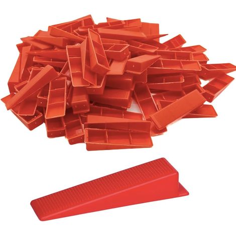 Lot de 100 cales de nivellement de carrelage, réutilisables pour système de nivellement du carrelage, accessoire pour installation de pierre de carrelage (100 pièces) (1/5)