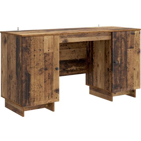 Desk Old Wood Engineered Wood 142.5 x 50 x 75 cm vidaXL