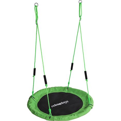 Altalena a nido rotondo per bambini con maniglie in schiuma