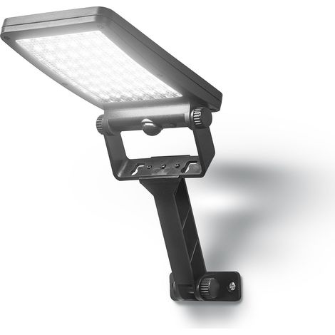 Garza - Aplique de Exterior Solar LED Solar LED 4000K, 25m² Cobertura – Sensor de Movimiento, 3 Modos, IP54, 12h Autonomía, Ángulo Ajustable 180º, Carga Solar Eficiente. Instalación en pared. (1/4)