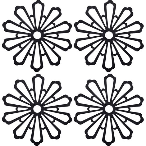 Sous-plat En Silicone - Résistant Jusqu'à 230 °C - Pour Casseroles Poêles Et Plats Chauds - Lot De 4 (1/5)