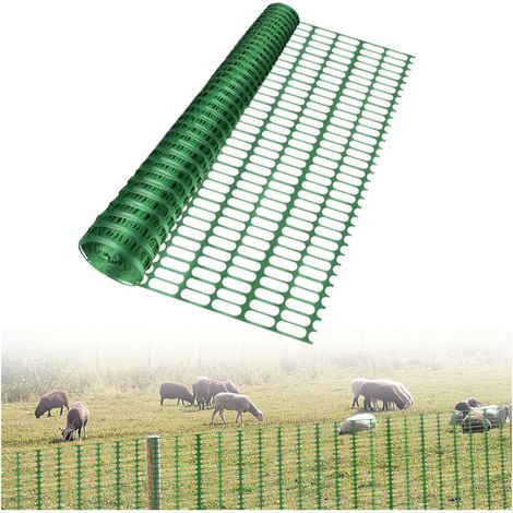 SWANEW Recinzione di protezione in plastica, recinzione mobile 1 rotolo da 1 x 50 m Rete di sicurezza verde Barriera di segnalazione (1/5)