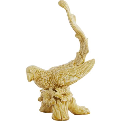 Adorno Light & Living BIRD amarillo mostaza cerámico – 21,5x17x35
