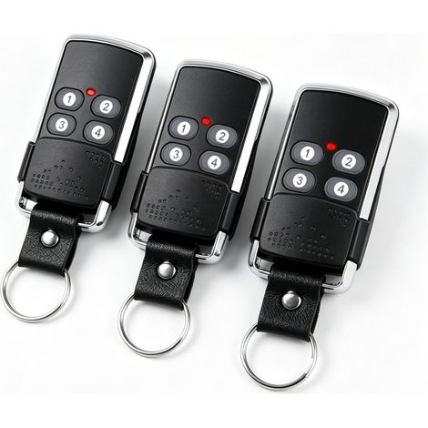 XTRELAMP-Lot de 4 télécommandes 433,92 MHz code roulant pour porte de garage – 4 canaux – facile à programmer (1/5)
