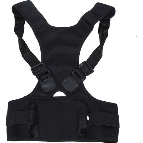 Ceinture de soutien lombaire magnétique pour adulte, correctrice de posture, ceinture de correction de la cyphose, taille L, noire (1/5)