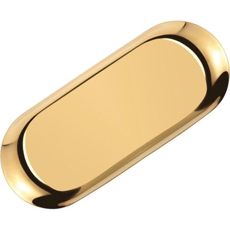 Aufbewahrungstablett in Gold, oval, gepunktet, für Obst, kleine Gegenstände und Schmuck (1/5)