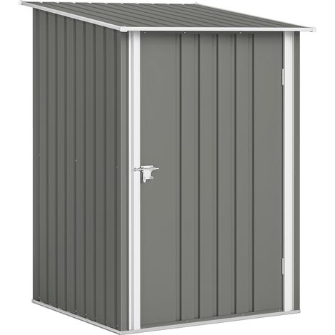 Abri de jardin porte Attrezzi en Acciaio Galvanizzato avec porte a Battente, 100x104x160 cm, gris Chiaro