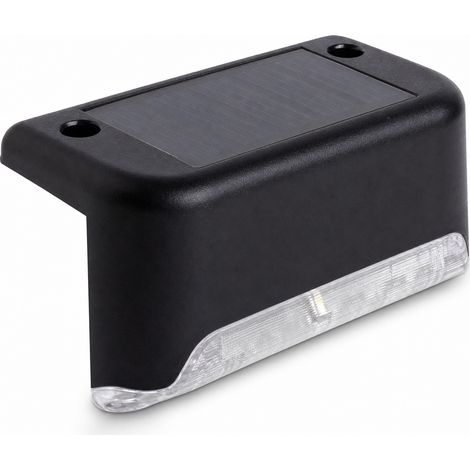 Lampe Solaire Escalier Étanche pour Clôture Jardin Noire (1/5)