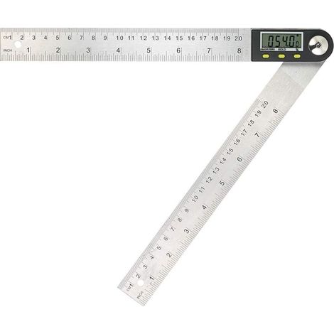 0-360° Digitales Winkellineal, Digitaler Winkelmesser, Neigungsmesser mit LCD-Display, Länge und Winkel messen