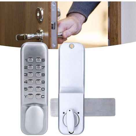 Porte à double sens, pousser des deux côtés, verrouillage mécanique par mot de passe, serrure de porte de bureau (1/3)