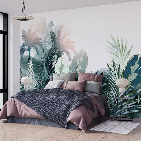Papier peint panoramique - Plantes tropicales - 130 cm x 87 cm (1/4)