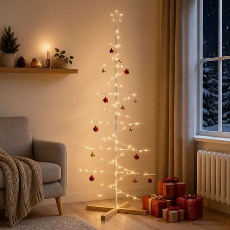 vidaXL Árbol de Navidad de metal con soporte KUOPIO 180 cm Acero (1/5)