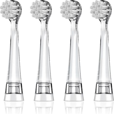 Têtes de rechange pour brosses à dents électriques Dada-Tech Kids pour DT-BB1, DT-K6, SG-513, SG-977 - Lot de 4 (S-Rond) (1/5)