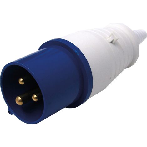 spina industriale IP44 16A 2P+T tensione 220V a 2 posti norme CEE (1/2)