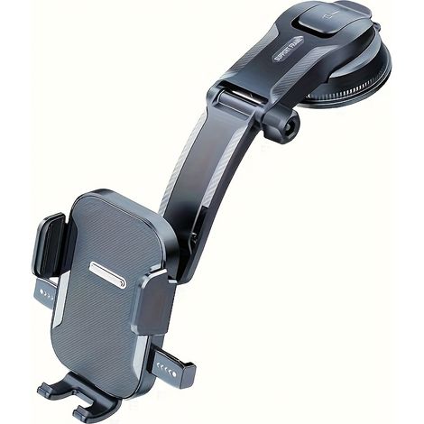Support de téléphone pour tableau de bord de voiture avec positionnement vertical et horizontal réglable, haute stabilité et forte adhérence, incl (1/5)