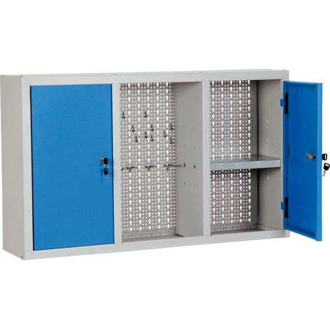 Armadio pensile officina PORTAUTENSILI in lamiera pannello forato 24x100x60 Cm omaggio (1/2)