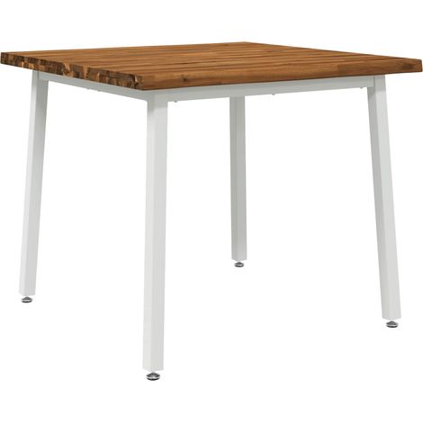 Live Edge Dining Table 90 x 90 x 75 cm Solid Acacia Wood vidaXL