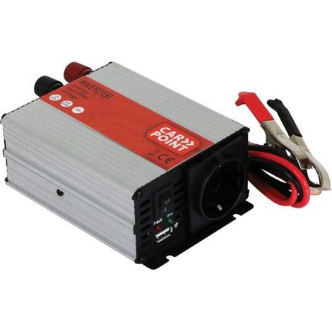 CONVERTISSEUR 12/230V 300W AVEC PINCES CROCO