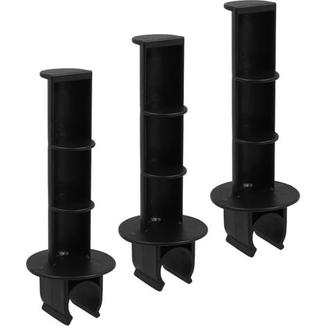 3 porte-papier toilette, plastique, noir, pour salle de bain (1/5)