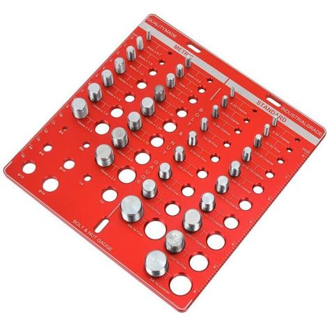 Nut and Bolt Thread Checker 34, Time Saving, Inch and Metric Thread Identification Gauge for Various Tasks
