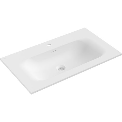 Mexen Vela lavabo encastrado en encimera 81 x 46,5 cm, blanco mate - 25238001 (1/3)