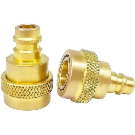 Kit de conversion R134a vers R1234yf (2 pièces), adaptateur rapide, connecteur haute et basse tension réglable, pour climatisation (1/5)