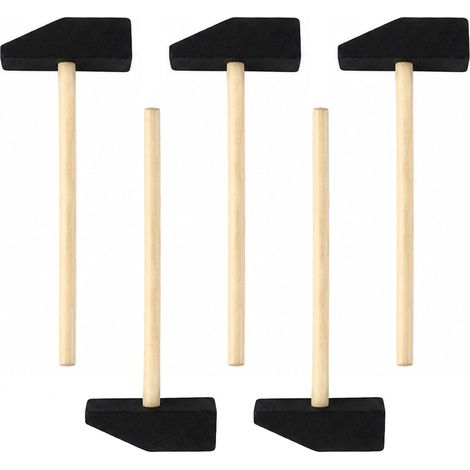 5 Pièces Mini Marteaux en Bois Sûrs Marteau en Bois Jouet (1/5)