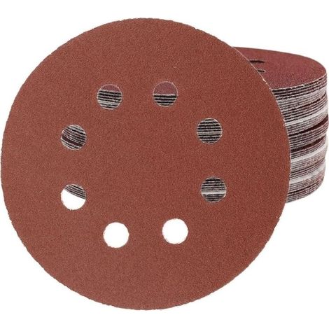 Disques abrasifs 220, grain 125 mm, idéal pour le ponçage, le polissage et l'élimination de la rouille HSDPS5M100, paquet de 100 (1/5)