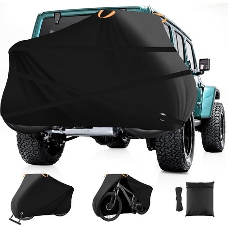 Housse de vélo pour Le Transport de 1 à 3 vélos, Housse de vélo pour l'extérieur en Tissu Oxford 420D avec Sangles et Sac de Rangement pour l'attelage arrière de la Voiture.