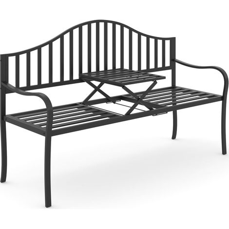 Mobili da giardino easycomfort panca giardino metallo 150x53x95 cm (1/3)