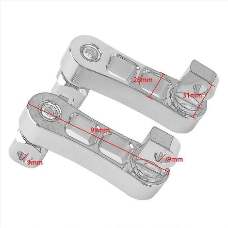 Soporte de extensión ajustable para estriberas de pasajero de motocicleta B (1/5)