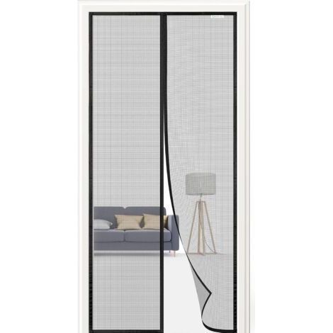 Magnetic mosquito net 120x220 cm, anti-mosquito curtain, without drilling - black (1/5)