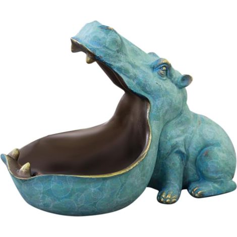 Sollbry Nilpferd-Schlüsselschale für den Flurtisch, dekorative Schlüsselschale, dekorative Schalen, Schmucktablett, Flurtischdekoration, Schlüsselhalterschale, Bonbonschale für den Schreibtisch, dekor (1/4)