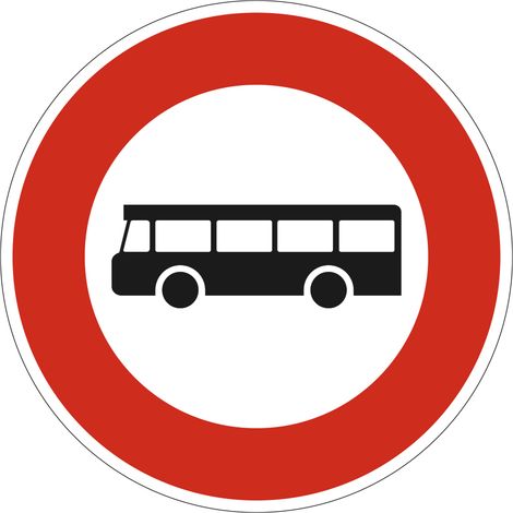 Panneau Accès Interdit aux Véhicules de Transport en Commun B9f – 450 mm – Signalisation Ronde Sécurité Routière – Modèle Bretagne – Aluminium Rétro-réfléchissant NF (1/3)